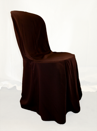 Housse de chaise chocolat sans noeud pour la chaise miami